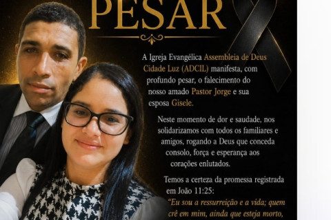 Colisão entre carro e moto tira a vida de um casal de evangélicos